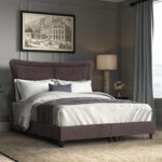 ΚΡEΒΑΤΙ ΔΙΠΛΟ NESTOR HM715.02 ΥΦΑΣΜΑ ΜΠΟΥΚΛΕ ΚΑΦΕ--ΓΙΑ ΣΤΡΩΜΑ 160x200εκ.