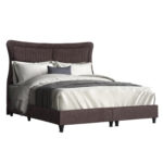 ΚΡEΒΑΤΙ ΔΙΠΛΟ NESTOR HM715.02 ΥΦΑΣΜΑ ΜΠΟΥΚΛΕ ΚΑΦΕ--ΓΙΑ ΣΤΡΩΜΑ 160x200εκ.