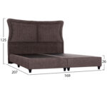 ΚΡEΒΑΤΙ ΔΙΠΛΟ NESTOR HM715.02 ΥΦΑΣΜΑ ΜΠΟΥΚΛΕ ΚΑΦΕ--ΓΙΑ ΣΤΡΩΜΑ 160x200εκ.