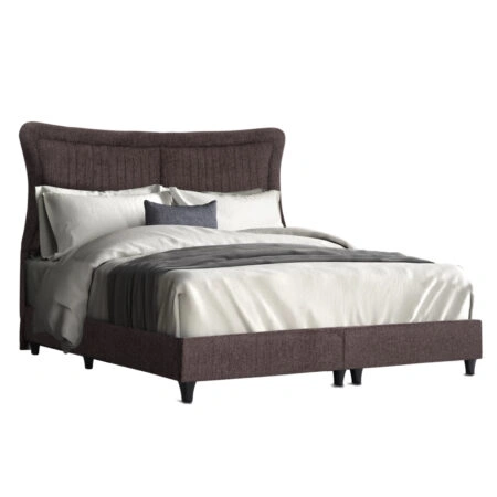 ΚΡEΒΑΤΙ ΔΙΠΛΟ NESTOR HM715.02 ΥΦΑΣΜΑ ΜΠΟΥΚΛΕ ΚΑΦΕ--ΓΙΑ ΣΤΡΩΜΑ 160x200εκ.