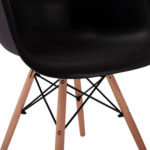 ΠΟΛΥΘΡΟΝΑ ΜΕ ΞΥΛΙΝΑ ΠΟΔΙΑ & ΚΑΘΙΣΜΑ ΜΑΥΡΟ MIRTO HM005.02  64x60x81 εκ.