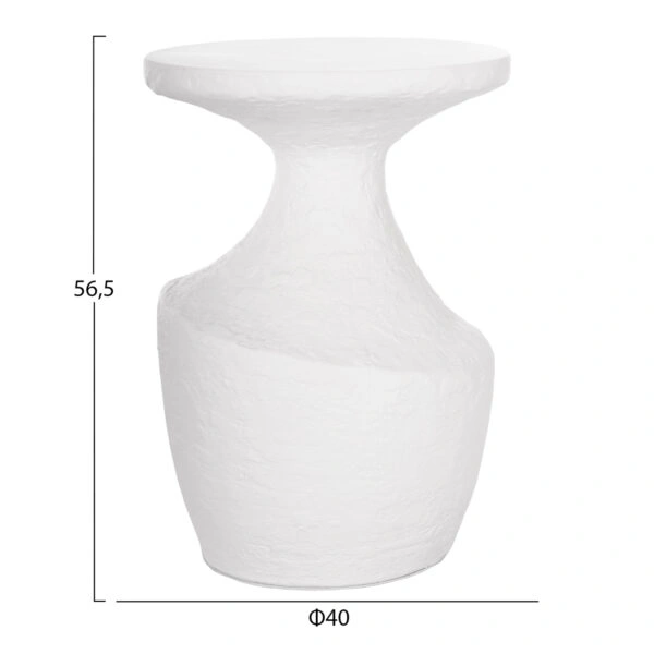 ΣΕΤ ΒΟΗΘΗΤΙΚΑ ΤΡΑΠΕΖΙΑ REBON 2ΤΜΧ HM21137.02 FIBER CEMENT ΣΕ ΛΕΥΚΟ--Φ40εκ & Φ27,5εκ