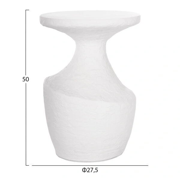 ΣΕΤ ΒΟΗΘΗΤΙΚΑ ΤΡΑΠΕΖΙΑ REBON 2ΤΜΧ HM21137.02 FIBER CEMENT ΣΕ ΛΕΥΚΟ--Φ40εκ & Φ27,5εκ