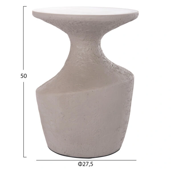 ΣΕΤ ΒΟΗΘΗΤΙΚΑ ΤΡΑΠΕΖΙΑ REBON 2ΤΜΧ HM21137.03 FIBER CEMENT ΣΕ ΓΚΡΙ--Φ40εκ & Φ27,5εκ