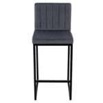 ΣΚΑΜΠΟ ΜΕΣΑΙΟΥ ΥΨΟΥΣ PIPER ΒΕΛΟΥΔΟ ΓΚΡΙ & ΜΑΥΡΟ ΜΕΤΑΛΛΙΚΟ ΣΚΕΛΕΤΟ HM8525.01 40x49x96Υ εκ.