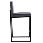 ΣΚΑΜΠΟ ΜΕΣΑΙΟΥ ΥΨΟΥΣ PIPER ΒΕΛΟΥΔΟ ΓΚΡΙ & ΜΑΥΡΟ ΜΕΤΑΛΛΙΚΟ ΣΚΕΛΕΤΟ HM8525.01 40x49x96Υ εκ.