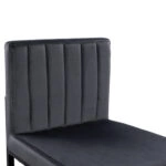 ΣΚΑΜΠΟ ΜΕΣΑΙΟΥ ΥΨΟΥΣ PIPER ΒΕΛΟΥΔΟ ΓΚΡΙ & ΜΑΥΡΟ ΜΕΤΑΛΛΙΚΟ ΣΚΕΛΕΤΟ HM8525.01 40x49x96Υ εκ.