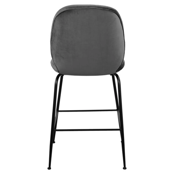 ΣΚΑΜΠΟ ΜΕΣΑΙΟΥ ΥΨΟΥΣ NORA HM8524.01 ΒΕΛΟΥΔΟ ΓΚΡΙ & ΜΑΥΡΟ ΜΕΤΑΛΛΙΚΟ ΣΚΕΛΕΤΟ 48x61x103Υ εκ.