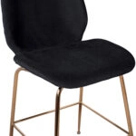 ΣΚΑΜΠΟ ΜΕΣΑΙΟΥ ΥΨΟΥΣ NORA HM8524.04 ΒΕΛΟΥΔΟ ΜΑΥΡΟ & ΧΡΥΣΟ ΜΕΤΑΛΛΙΚΟ ΣΚΕΛΕΤΟ 48x61x103Υ εκ.