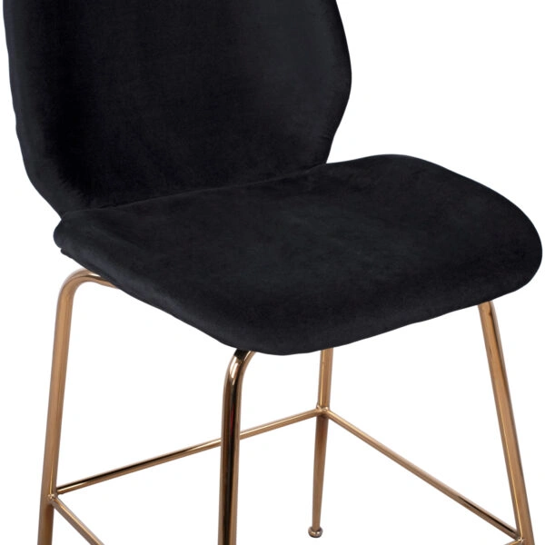 ΣΚΑΜΠΟ ΜΕΣΑΙΟΥ ΥΨΟΥΣ NORA HM8524.04 ΒΕΛΟΥΔΟ ΜΑΥΡΟ & ΧΡΥΣΟ ΜΕΤΑΛΛΙΚΟ ΣΚΕΛΕΤΟ 48x61x103Υ εκ.