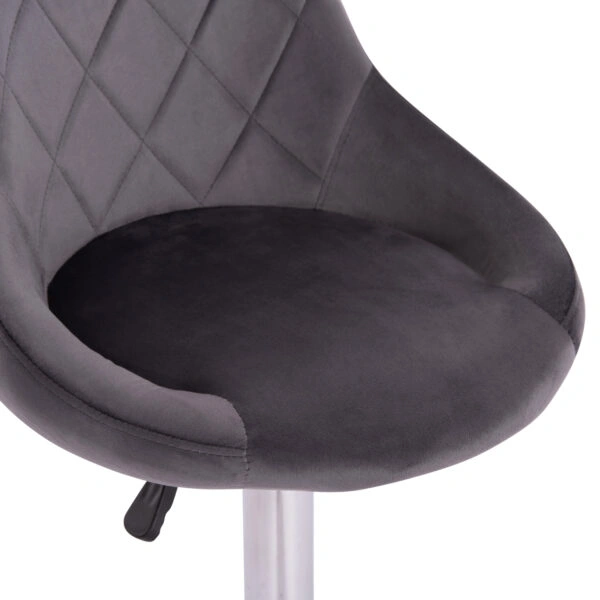 ΣΚΑΜΠΟ ΜΠΑΡ ROSE HM204.41 ΜΕ ΑΜΟΡΤΙΣΕΡ ΧΡΩΜΙΟΥ & ΓΚΡΙ ΒΕΛΟΥΔΟ 48x45x105Υεκ.