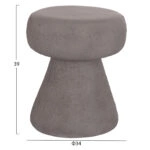 ΣΚΑΜΠΟ ΣΤΡΟΓΓΥΛΟ INTERON HM18171.03 FIBER CEMENT ΣΕ ΓΚΡΙ--Φ34x39Υεκ.