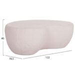 ΤΡΑΠΕΖΙ ΣΑΛΟΝΙΟΥ GERSON HM18151.02L FIBER CEMENT ΣΕ ΛΕΥΚΟ--122x78,5x40Υεκ.