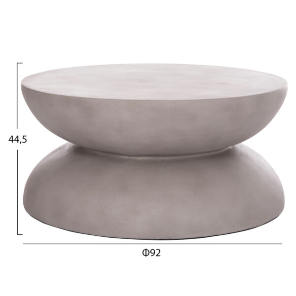 ΤΡΑΠΕΖΙ ΣΑΛΟΝΙΟΥ ANNA HM18158.03 FIBER CEMENT ΣΕ ΓΚΡΙ--Φ92x44.5Υεκ