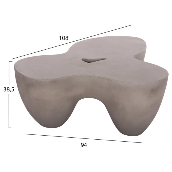 ΤΡΑΠΕΖΙ ΣΑΛΟΝΙΟΥ SALLEN HM18161.03 FIBER CEMENT ΣΕ ΓΚΡΙ--108x94x38,5Υεκ.