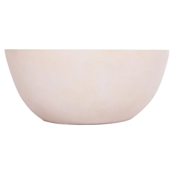 ΤΡΑΠΕΖΙ ΣΑΛΟΝΙΟΥ ΣΤΡΟΓΓΥΛΟ ALLAN HM18162.02 FIBER CEMENT ΣΕ ΛΕΥΚΟ--Φ92x49Υεκ.