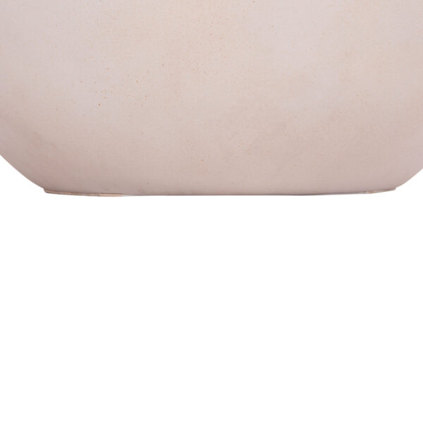 ΤΡΑΠΕΖΙ ΣΑΛΟΝΙΟΥ ΣΤΡΟΓΓΥΛΟ ALLAN HM18162.02 FIBER CEMENT ΣΕ ΛΕΥΚΟ--Φ92x49Υεκ.