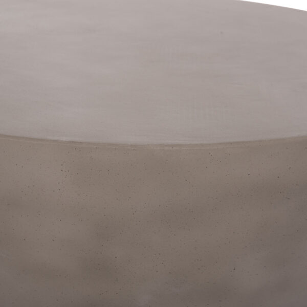 ΤΡΑΠΕΖΙ ΣΑΛΟΝΙΟΥ ΣΤΡΟΓΓΥΛΟ ALLAN HM18162.03 FIBER CEMENT ΣΕ ΓΚΡΙ--Φ92x49Υεκ.