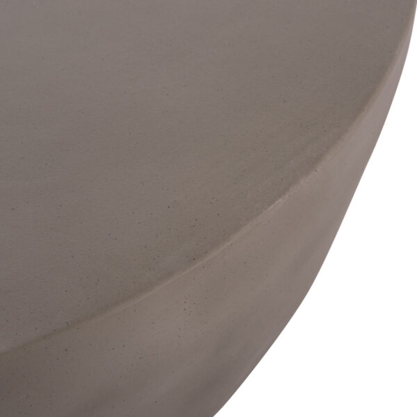 ΤΡΑΠΕΖΙ ΣΑΛΟΝΙΟΥ ΣΤΡΟΓΓΥΛΟ ALLAN HM18162.03 FIBER CEMENT ΣΕ ΓΚΡΙ--Φ92x49Υεκ.