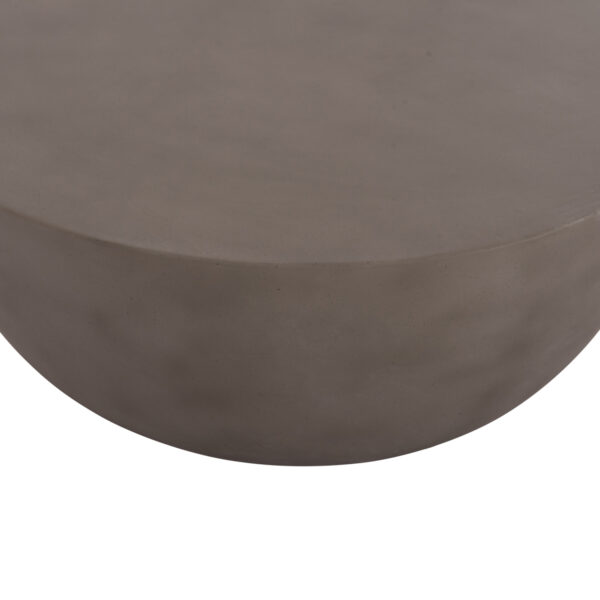 ΤΡΑΠΕΖΙ ΣΑΛΟΝΙΟΥ ΣΤΡΟΓΓΥΛΟ ALLAN HM18162.03 FIBER CEMENT ΣΕ ΓΚΡΙ--Φ92x49Υεκ.