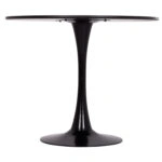 ΤΡΑΠΕΖΙ ΣΤΡΟΓΓΥΛΟ BROLIN HM18141.02 MDF TOP-ΒΑΣΗ ΜΕΤΑΛΛΙΚΗ--ΜΑΥΡΟ Φ90x73Υεκ