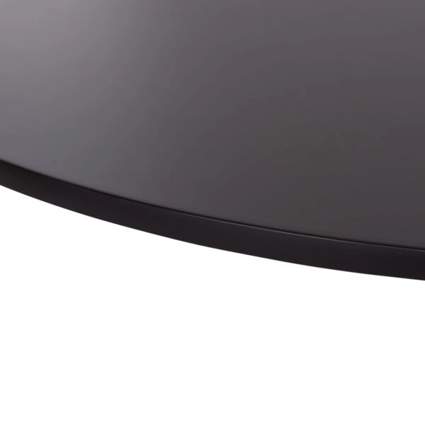 ΤΡΑΠΕΖΙ ΣΤΡΟΓΓΥΛΟ BROLIN HM18141.02 MDF TOP-ΒΑΣΗ ΜΕΤΑΛΛΙΚΗ--ΜΑΥΡΟ Φ90x73Υεκ