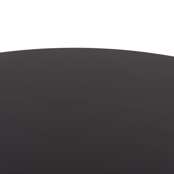 ΤΡΑΠΕΖΙ ΣΤΡΟΓΓΥΛΟ BROLIN HM18141.02 MDF TOP-ΒΑΣΗ ΜΕΤΑΛΛΙΚΗ--ΜΑΥΡΟ Φ90x73Υεκ