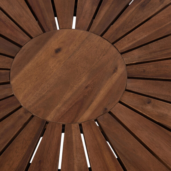 ΤΡΑΠΕΖΙ ΤΡΑΠΕΖΑΡΙΑΣ ΕΞ.ΧΩΡΟΥ CRISTOBAL HM6234 ΞΥΛΟ ΑΚΑΚΙΑΣ-ΜΕΤΑΛΛΟ Φ120x76Υεκ