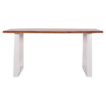 ΤΡΑΠΕΖΙ ΤΡΑΠΕΖΑΡΙΑΣ MONTANA HM8336.12 ΞΥΛΟ ΑΚΑΚΙΑΣ 4εκ.ΠΑΧΟΣ-ΛΕΥΚΑ ΠΟΔΙΑ 160X90X77Υεκ.