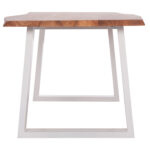 ΤΡΑΠΕΖΙ ΤΡΑΠΕΖΑΡΙΑΣ MONTANA HM8336.12 ΞΥΛΟ ΑΚΑΚΙΑΣ 4εκ.ΠΑΧΟΣ-ΛΕΥΚΑ ΠΟΔΙΑ 160X90X77Υεκ.