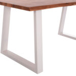 ΤΡΑΠΕΖΙ ΤΡΑΠΕΖΑΡΙΑΣ MONTANA HM8336.12 ΞΥΛΟ ΑΚΑΚΙΑΣ 4εκ.ΠΑΧΟΣ-ΛΕΥΚΑ ΠΟΔΙΑ 160X90X77Υεκ.