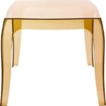 QUEEN AMBER TRANSP.(Σ4)51Χ51Χ43εκ. ΤΡΑΠΕΖΙ - ΑΚΡΥΛΙΚΟ - AMBER