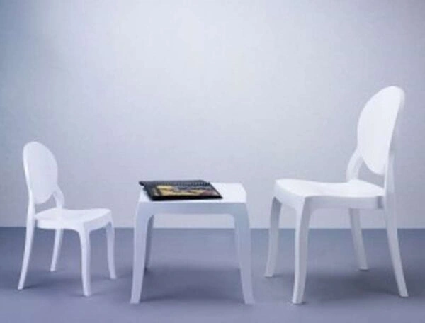 QUEEN GLOSSY WHITE(Σ4)51X51X43εκ. ΤΡΑΠΕΖΙ - ΑΚΡΥΛΙΚΟ - GLOSSY WHITE