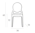 BABY ELIZABETH BLUE TRANSP.ΚΑΡΕΚΛΑΚΙ - ΑΚΡΥΛΙΚΟ - ΜΠΛΕ