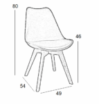 Καρέκλα Τραπεζαρίας Ξύλινη 4τμχ Logan Plus Μαύρο PP 49x54x46-80εκ. - ΞΥΛΟ/PP/PU - ΜΑΥΡΟ