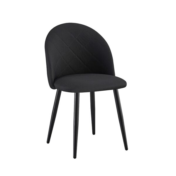 Καρέκλα Τραπεζαρίας Μεταλλική 4τμχ Rio Μαύρο/Μαύρο Ύφασμα 47X53.5X49-80εκ. - ΜΕΤΑΛΛΟ/ΥΦΑΣΜΑ - ΜΑΥΡΟ