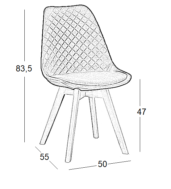 BIANCA S BLACK ΥΦΑΣΜΑ(Σ4)ΚΑΡΕΚΛΑ - ΞΥΛΟ/ΥΦΑΣΜΑ - BLACK