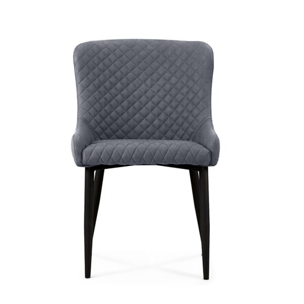 Καρέκλα Τραπεζαρίας Μεταλλική 2τμχ Lion Grey Ύφασμα 48x55x50-86εκ. - ΜΕΤΑΛΛΟ/ΥΦΑΣΜΑ - GREY