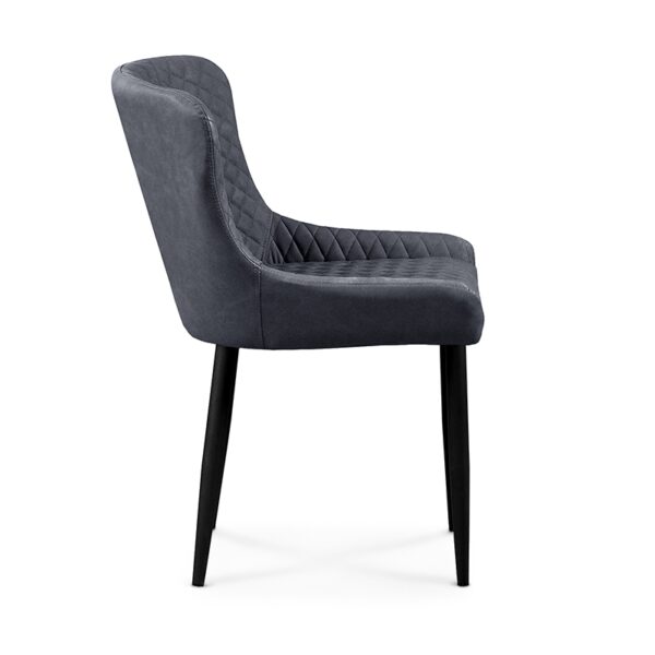 Καρέκλα Τραπεζαρίας Μεταλλική 2τμχ Lion Grey Ύφασμα 48x55x50-86εκ. - ΜΕΤΑΛΛΟ/ΥΦΑΣΜΑ - GREY