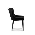 Καρέκλα Τραπεζαρίας Μεταλλική 2τμχ Lion Black Ύφασμα 48x55x50-86εκ. - ΜΕΤΑΛΛΟ/ΥΦΑΣΜΑ - BLACK