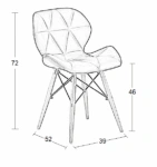 Καρέκλα Τραπεζαρίας Ξύλινη 4τμχ Margo Μαύρο PU 39x52x72εκ. - ΞΥΛΟ/ΔΕΡΜΑΤΙΝΗ - ΜΑΥΡΟ