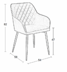 SIENA GREY VELVET ΥΦΑΣΜΑ ΠΟΛΥΘΡΟΝΑ ΜΕΤΑΛΛΙΚΗ - ΜΕΤΑΛΛΟ/VELVET - GREY