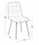 OSCAR GREY VELVET ΥΦΑΣΜΑ ΚΑΡΕΚΛΑ ΜΕΤΑΛΛΙΚΗ - ΜΕΤΑΛΛΟ/ΥΦΑΣΜΑ - GREY