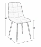 OSCAR BLACK VELVET ΥΦΑΣΜΑ ΚΑΡΕΚΛΑ ΜΕΤΑΛΛΙΚΗ - ΜΕΤΑΛΛΟ/ΥΦΑΣΜΑ - BLACK