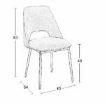 MADISON GREY ΥΦΑΣΜΑ ΚΑΡΕΚΛΑ ΜΕΤΑΛΛΙΚΗ - ΜΕΤΑΛΛΟ/ΥΦΑΣΜΑ - GREY