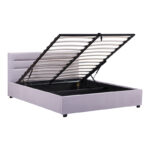 Κρεβάτι Molito βελούδο σε γκρι απόχρωση με αποθηκευτικό χώρο160x200εκ