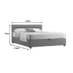 Κρεβάτι Molito βελούδο σε γκρι απόχρωση με αποθηκευτικό χώρο160x200εκ