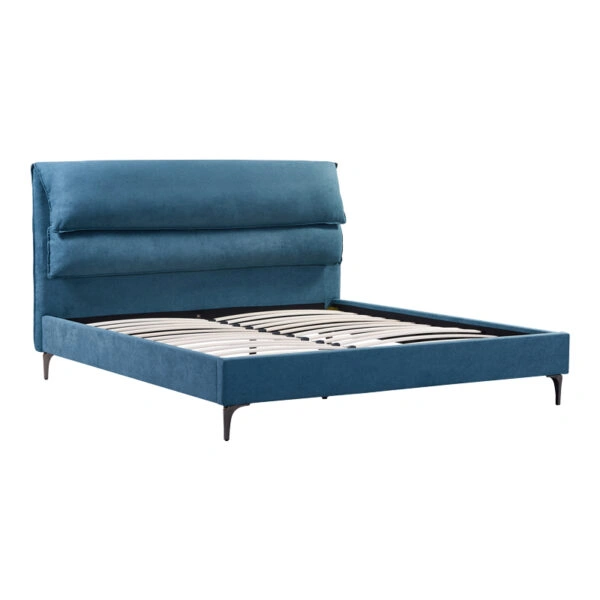 Κρεβάτι Aryna  ύφασμα σε πετρόλ απόχρωση 160x200εκ