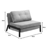 Πολυθρόνα-κρεβάτι Fancy  βελούδο σε κυπαρισσί απόχρωση κα πόδι μαύρο μέταλλο 95x98x70εκ