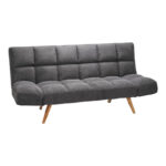 Καναπές - κρεβάτι 3θέσιος Freddo  ύφασμα ανθρακί 181x81x86εκ